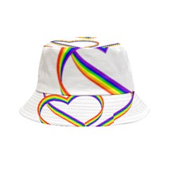 Rainbow Hearts Inside Out Bucket Hat by UniqueThings