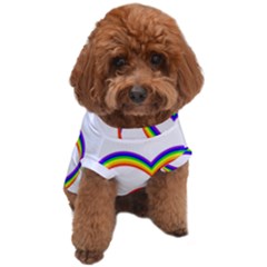 Rainbow Hearts Dog T-shirt by UniqueThings