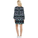 Abstract pattern geometric backgrounds   Tiered Long Sleeve Mini Dress View2