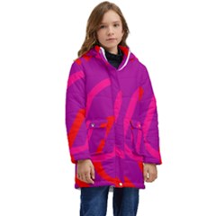 Abstract Pattern Geometric Backgrounds   Kid s Hooded Longline Puffer Jacket by Eskimos