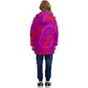 Abstract pattern geometric backgrounds   Kid s Hooded Longline Puffer Jacket View4