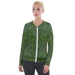 Green Carpet Velvet Zip Up Jacket by DimitriosArt