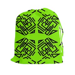 Abstract Pattern Geometric Backgrounds   Drawstring Pouch (2xl) by Eskimos