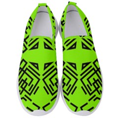 Abstract Pattern Geometric Backgrounds   Men s Slip On Sneakers by Eskimos