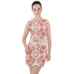 Abstract Pattern Geometric Backgrounds   Drawstring Hooded Dress by Eskimos