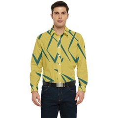 Abstract Pattern Geometric Backgrounds   Men s Long Sleeve  Shirt by Eskimos