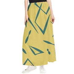 Abstract Pattern Geometric Backgrounds   Maxi Chiffon Skirt by Eskimos