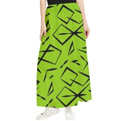 Abstract Pattern Geometric Backgrounds   Maxi Chiffon Skirt by Eskimos