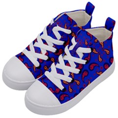 Floral Pattern Paisley Style  Kids  Mid-top Canvas Sneakers by Eskimos