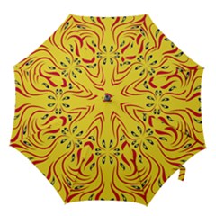 Floral Folk Damask Pattern  Hook Handle Umbrellas (small) by Eskimos