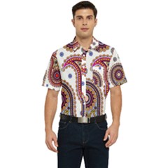 Paisley Pattern Men s Short Sleeve Pocket Shirt  by befabulous