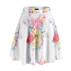 Flamingos High Waist Skirt by Sparkle