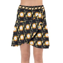 Digitalart Wrap Front Skirt by Sparkle