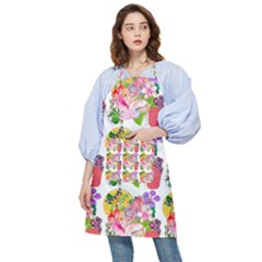 Flowers Pattern Pocket Apron by Sparkle