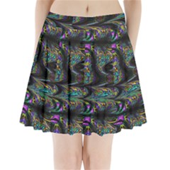 Abstract Art - Adjustable Angle Jagged 2 Pleated Mini Skirt by EDDArt