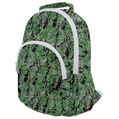 Botanic Camouflage Pattern Rounded Multi Pocket Backpack by dflcprintsclothing