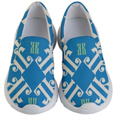 Abstract Pattern Geometric Backgrounds   Kids Lightweight Slip Ons by Eskimos