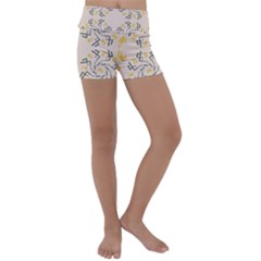 Abstract Pattern Geometric Backgrounds   Kids  Lightweight Velour Yoga Shorts by Eskimos