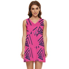 Abstract Pattern Geometric Backgrounds   Tiered Sleeveless Mini Dress by Eskimos