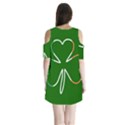 Shamrock Irish Clover St Patrick Shoulder Cutout Velvet One Piece View2