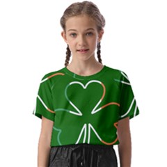 Shamrock Irish Clover St Patrick Kids  Basic Tee by yoursparklingshop