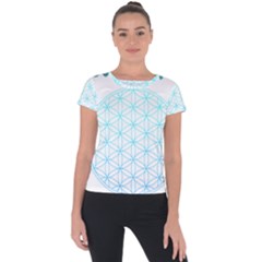 Flower Of Life  Short Sleeve Sports Top  by tony4urban