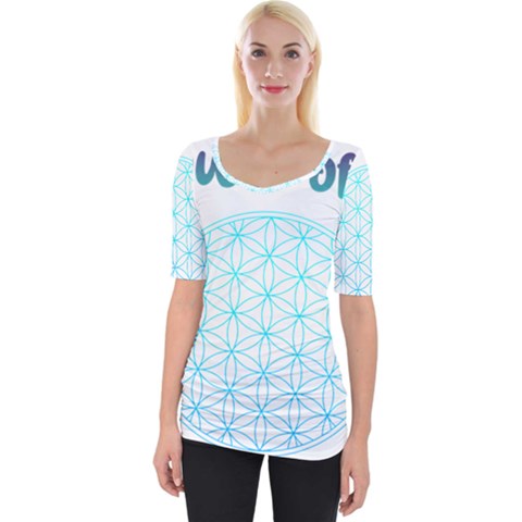 Flower Of Life  Wide Neckline Tee by tony4urban