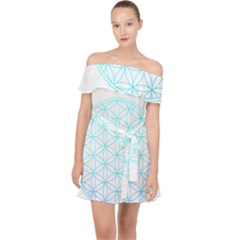 Flower Of Life  Off Shoulder Chiffon Dress by tony4urban