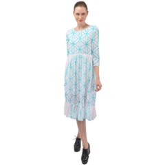 Flower Of Life  Ruffle End Midi Chiffon Dress by tony4urban