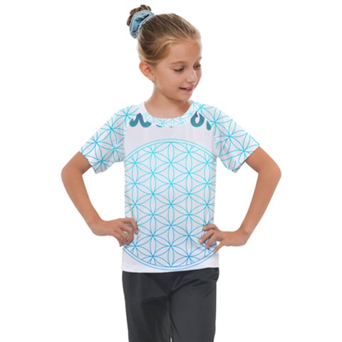 Flower Of Life  Kids  Mesh Piece Tee by tony4urban