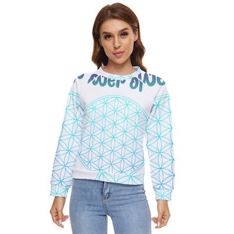 Flower Of Life  Women s Long Sleeve Raglan Tee by tony4urban