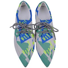 Abstract Pattern Geometric Backgrounds   Pointed Oxford Shoes by Eskimos