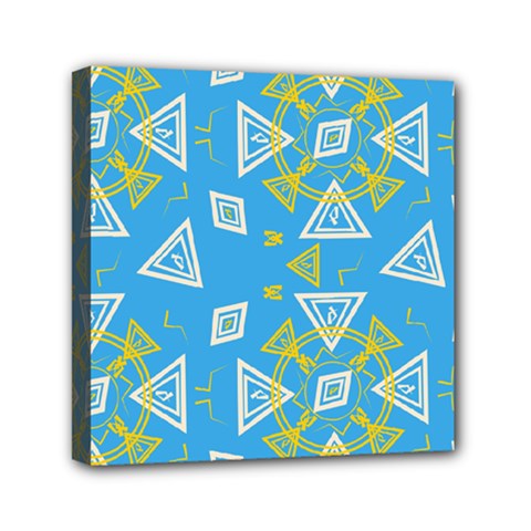 Abstract Pattern Geometric Backgrounds   Mini Canvas 6  X 6  (stretched) by Eskimos