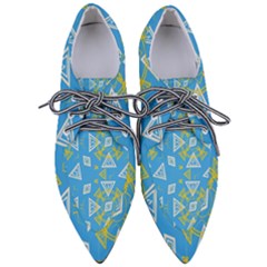 Abstract Pattern Geometric Backgrounds   Pointed Oxford Shoes by Eskimos