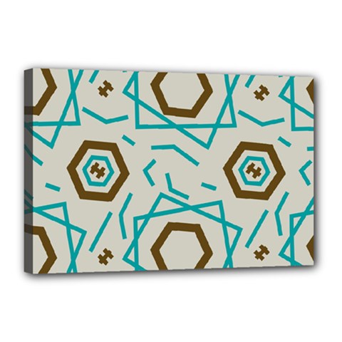 Abstract Pattern Geometric Backgrounds   Canvas 18  X 12  (stretched) by Eskimos