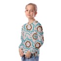 Abstract pattern geometric backgrounds   Kids  Long Sleeve Tee with Frill  View2