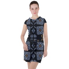 Abstract Pattern Geometric Backgrounds   Drawstring Hooded Dress by Eskimos