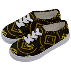 Abstract Pattern Geometric Backgrounds   Kids  Classic Low Top Sneakers by Eskimos