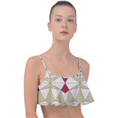 Abstract Pattern Geometric Backgrounds   Frill Bikini Top by Eskimos