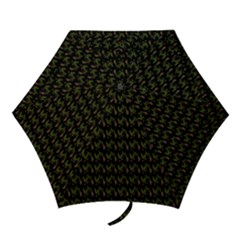 Fern Pattern 2 Black Mini Folding Umbrellas by violetheavensky