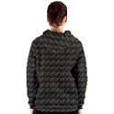 Fern Pattern 2 Black Women s Zipper Hoodie View2