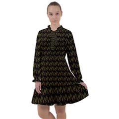 Fern Pattern 2 Black All Frills Chiffon Dress by violetheavensky