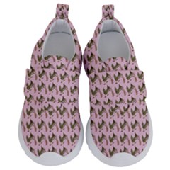 Fern Pattern 2 Pink Kids  Velcro No Lace Shoes by violetheavensky