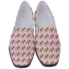 Fern Pattern 2 Pink Women s Classic Loafer Heels by violetheavensky