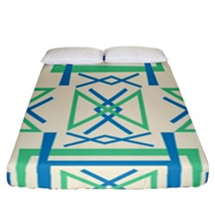 Abstract Pattern Geometric Backgrounds   Fitted Sheet (california King Size) by Eskimos