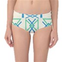 Abstract pattern geometric backgrounds   Mid-Waist Bikini Bottoms View1