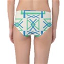 Abstract pattern geometric backgrounds   Mid-Waist Bikini Bottoms View2