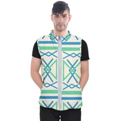 Abstract Pattern Geometric Backgrounds   Men s Puffer Vest by Eskimos