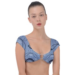 Abstract Pattern Geometric Backgrounds   Cap Sleeve Ring Bikini Top by Eskimos