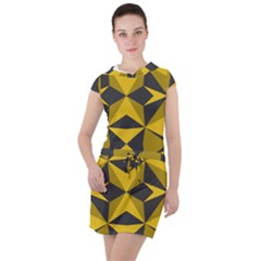 Abstract Pattern Geometric Backgrounds   Drawstring Hooded Dress by Eskimos